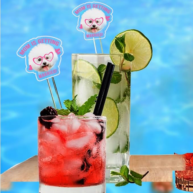 Custom 50 Pcs Double-Sided Wedding Pet Stir Sticks, Personalized Dog Cat Stir - Image 6