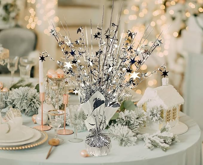 12 Pack Metallic Foil Spray Centerpiece Star Table Decoration Burst Table - Image 7