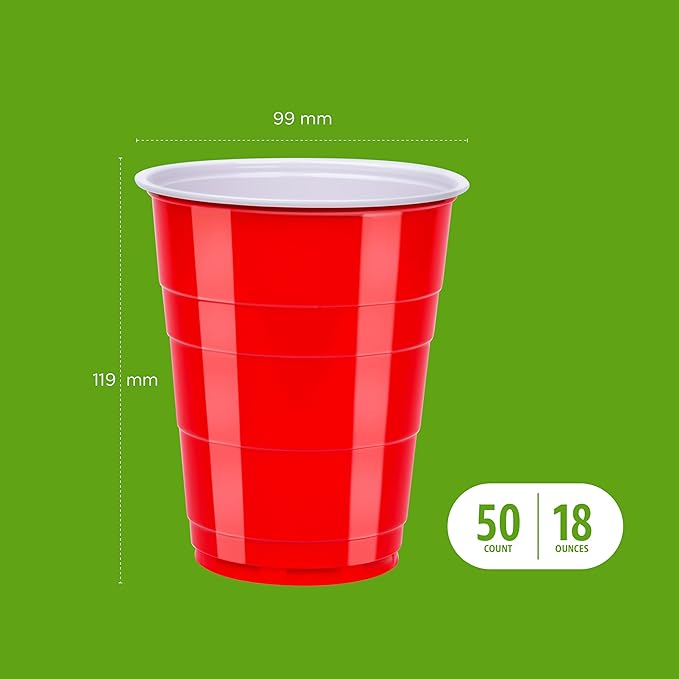 Amazon Basics Disposable Plastic Party Cups - Image 4