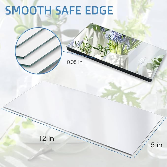 VASUHOME 5 x 12 inch Mirror Candle Plate - Image 3