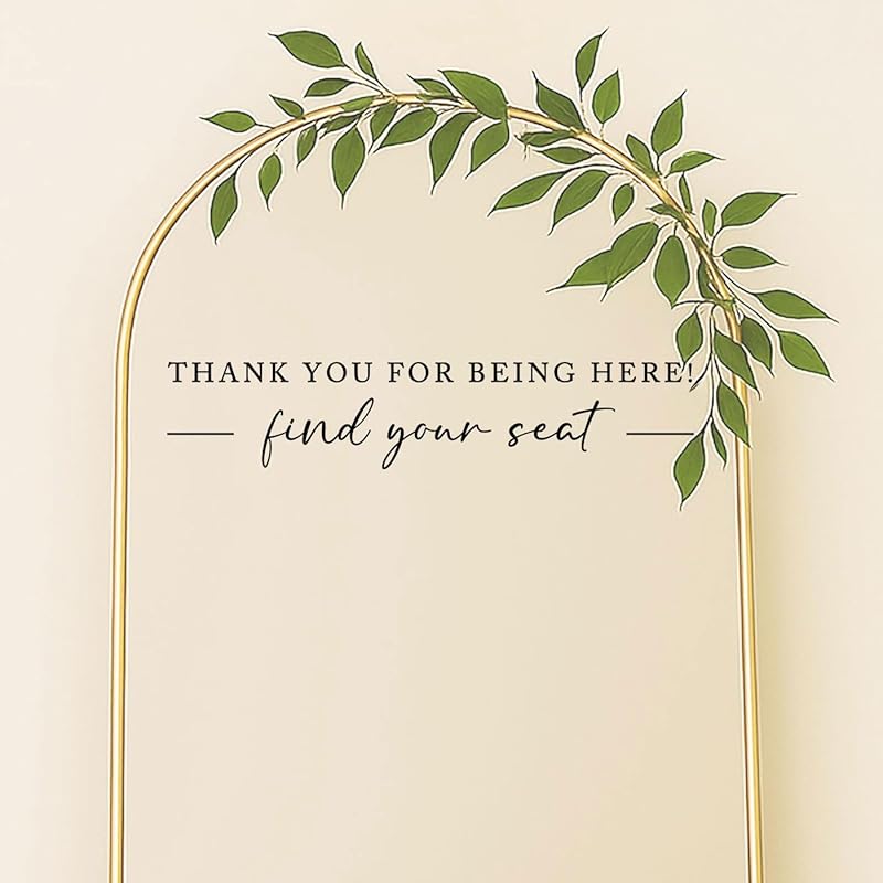 Seating Chart Sign, Wedding Mirror Decal, Thank You - Image 2