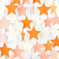 Orange-Beige Peach Party-Decorations Star Garland - 62ft Boho Fall Autumn by Hugtmr