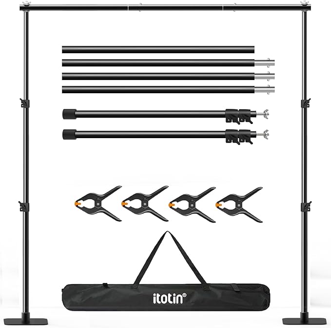 Backdrop Stand, 10×7ft Background Stand Backdrop Frame Banner Stand by ITOTIN