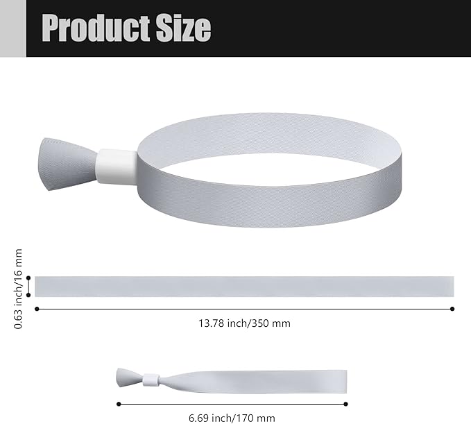 Green-Power America 100 Pcs Cloth Event Wristbands, Event Wristbands, Colored - Image 2