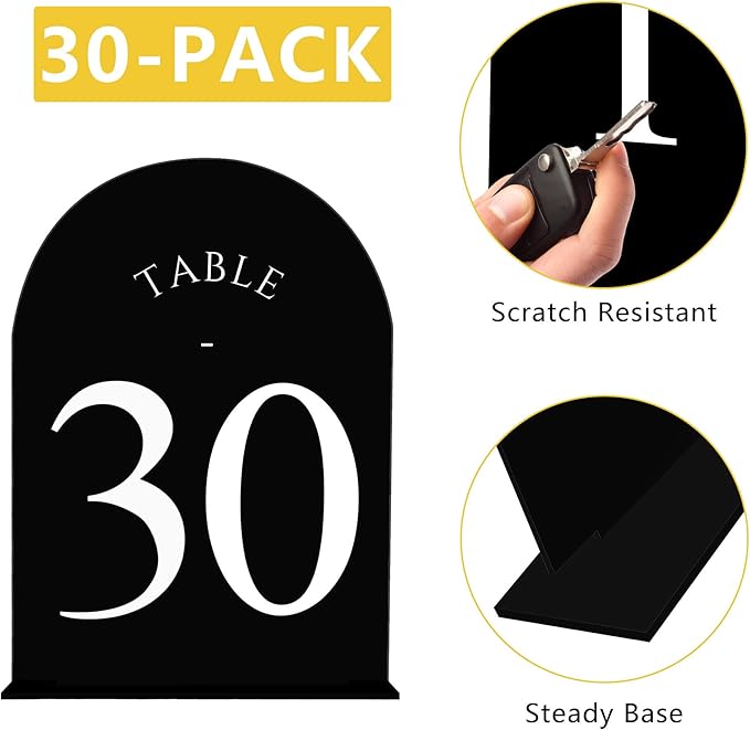 JOYIT Arch Wedding Table Numbers 1-30 - Image 3