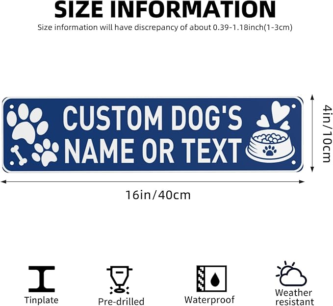 Custom Vintage Metal Sign Personalized Pet's Home Sign - Image 2