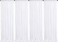 White Sequin Backdrop Curtain 4 Pack 2ft x 8ft Backdrop Birthday Party Backdrop by QueenDream