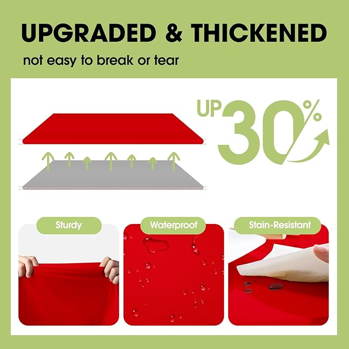 Pureegg Plastic Table Cloth Disposable 10 Pack, Valentines Day, Thanksgiving - Image 4