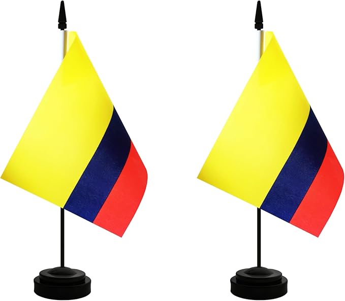 2 Pack Colombia Desk Flag, Colombian Table Office Flag by Unknown