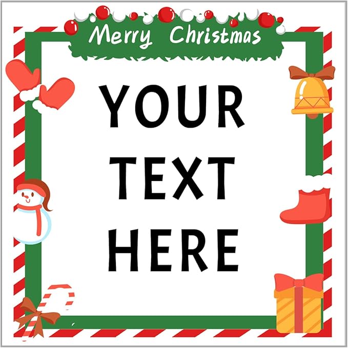 100-1000pcs Custom Stickers Merry Christmas Stickers Personalized Labels by Unknown