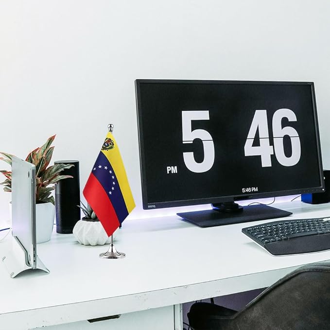Venezuela Flag Venezuelan Flags, Small Mini Venezuelan Desk Flag, Used - Image 5