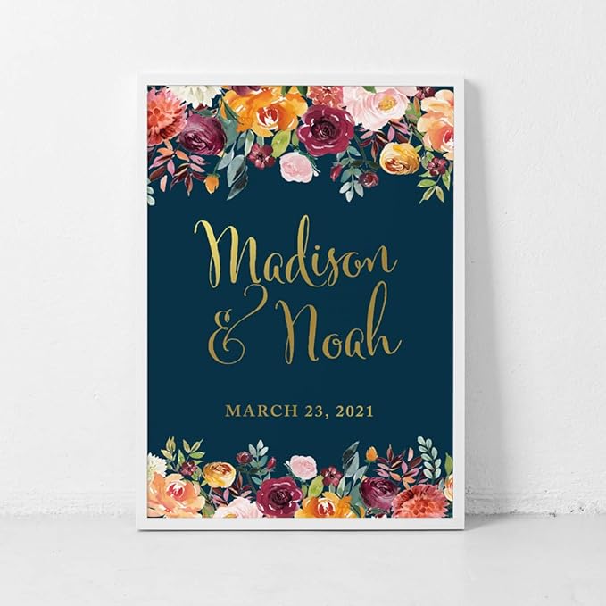 Andaz Press Personalized Extra Large Wedding Easel Board Party Sign, 12x18-inch - Image 4