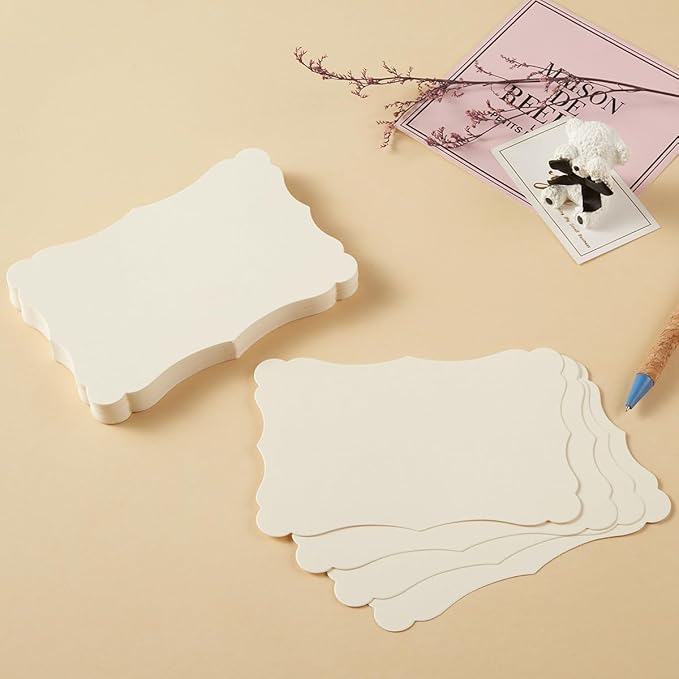 50 Pack Blank Kraft Cards Cardstock Thick Paper Brown Greeting Cards - Image 5