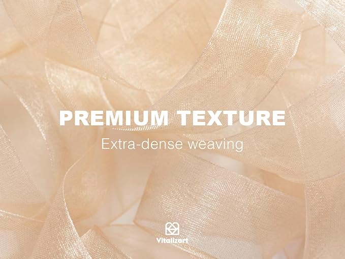 Vitalizart Organza Sheer Ribbon 1 inch x 30 Yd Cream White Rose Gold & Silver - Image 4