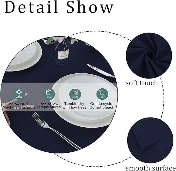 Fitable Rectangle Tablecloth Stain and Wrinkle Resistant Washable Polyester - Image 5