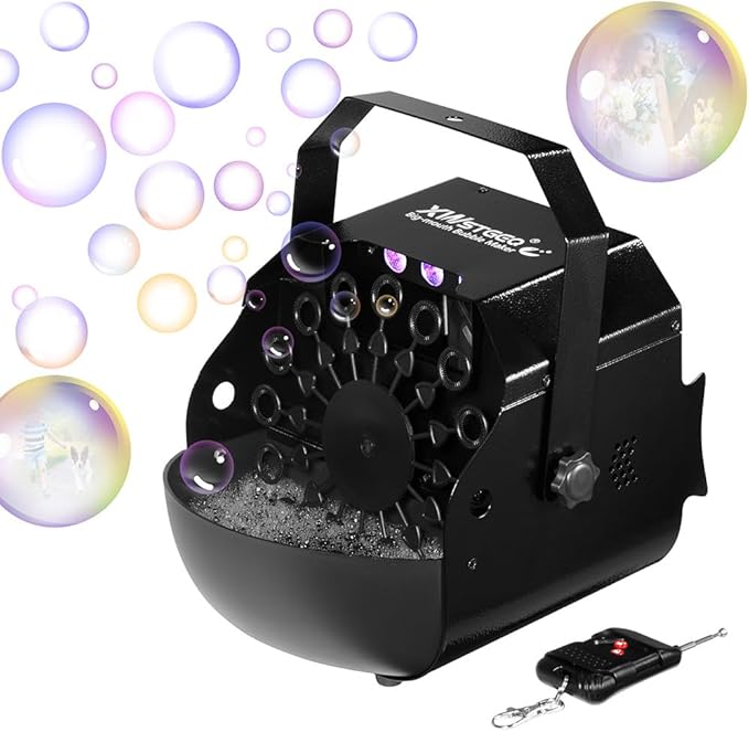 Stage Bubble Machine with Lights, Wireless Remote by XuanWuStageEquipment