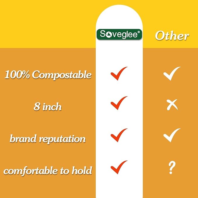 100% Compostable Knives 50 Count, Disposable Knives No Plastic Knives Heavy - Image 3