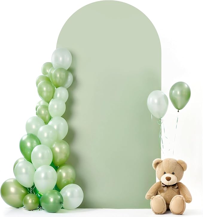 HEMMOTOP Green Arch Cover, 7.2 ft Spandex Wedding Balloon Arch Covers Stretchy by Hemmotop