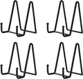 Decolore 4 Pack 4.5 Inch Black Display Stands Metal Plate Holder Display Stands by Decolore