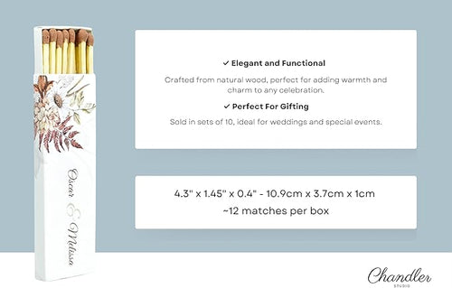10 Boxes - Customized Matchboxes Colorful Tips - Image 2
