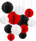 ZOOYOO 12Pcs 6" 10" Honeycomb Balls Decorations Hanging Tissue Paper Pom Poms by ZOOYOO
