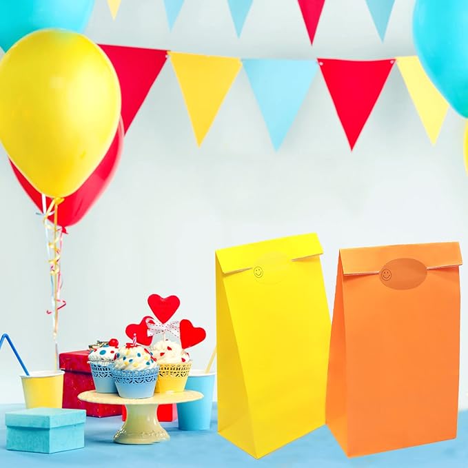 Oletx 30-Pack Yellow Party Favor Paper Bags, Babyshower, School Activities - Image 3