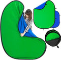 Blue Green Screen Backdrop Double Sided Collapsible Greenscreen Backdrop by BiZiSOFON