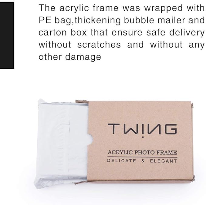 TWING 5 Pack 4 x 6 Acrylic Frame, Horizontal Magnet Double Sided 4x6 Picture - Image 8