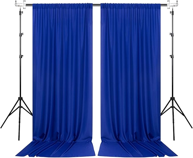 10ft x 8ft Royal Blue Backdrop Curtains - Image 8