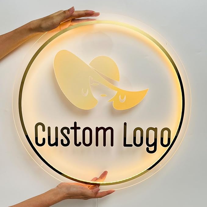 Custom Business Logo Neon Sign for Personalized Company Store UV Metal Acylic by HDJSIGN