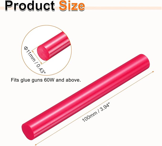 HARFINGTON 10pcs Hot Glue Sticks 0.43" Dia x 3.94" Long EVA Mini Hot Melt - Image 2