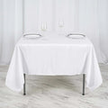 Efavormart Premium Polyester Square Table Overlay 70"x70" White by efavormart