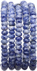 Natural Blue Sodalite Stone Rondelle 4x6mm Loose Semi Gemstone Beads by Beadia