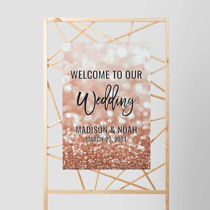 Andaz Press Personalized Extra Large Wedding Easel Board Party Sign, 12x18-inch - Image 3