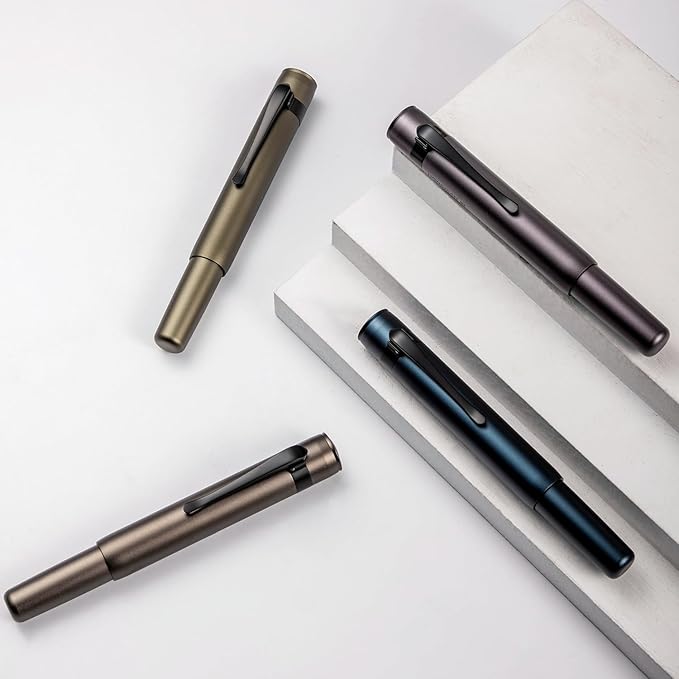 Hongdian M2 Black Forest Mini Rollerball Pen, Fine Point 0.5mm, Sleek Aluminium - Image 7