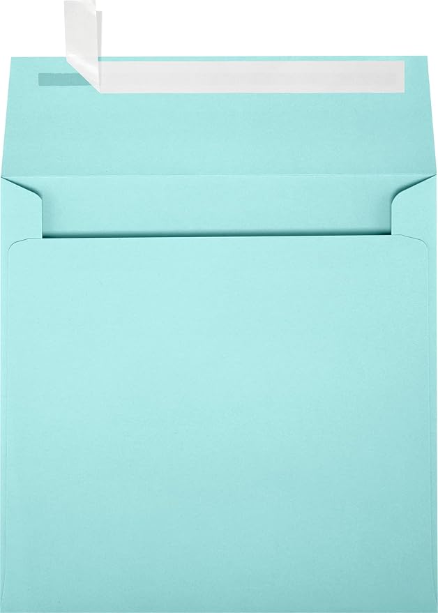 LUXPaper Square Invitation Envelopes | Peel & Press | 5 1/4" x 5 1/4" | Seafoam by LUXPaper