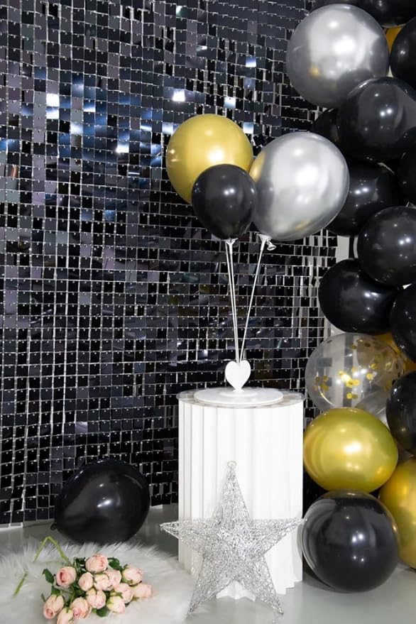 Kate Square Black Sequin Backdrop Panels - Image 7