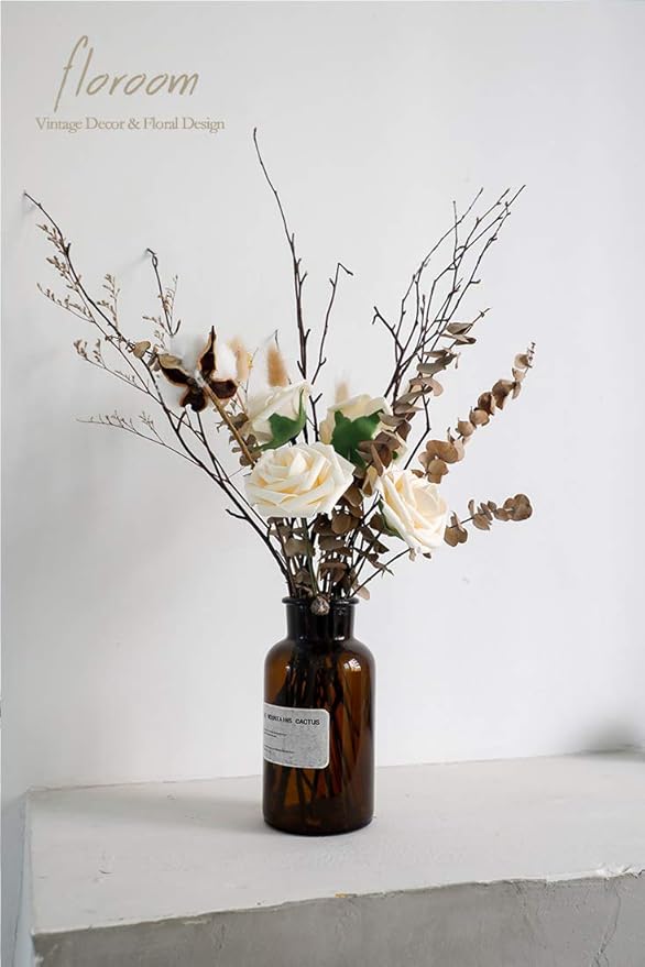 Floroom Artificial Flowers 50pcs Real Looking Cream Foam Fake Roses - Image 6
