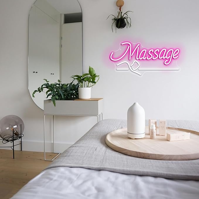 Massage Neon Sign For Wall Decor Led Light Up Sign Massage Parlors Foot Baths - Image 4