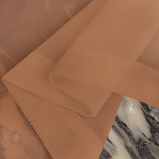 Window Brown Sheer Curtains 60 Inches Width 120 Inches Long 2 Panels Sheer - Image 5