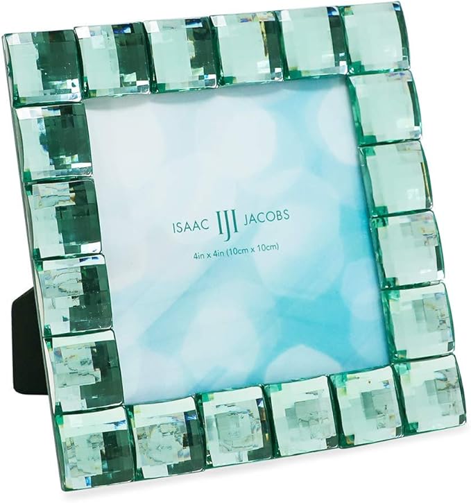 Isaac Jacobs Decorative Sparkling Light Green Jewel Picture Frame, Photo by IsaacJacobs