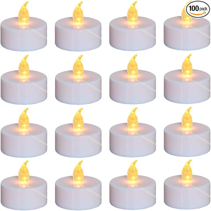 Nancia 100PACK Flameless LED Tea Lights Candles, Realistic and Bright by NanciaFlamelesscandles