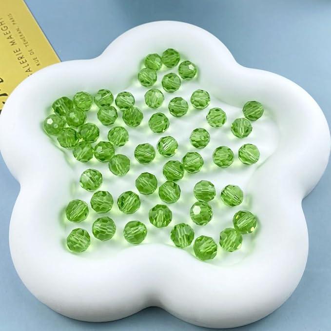 50 PCS 10mm Crystal Glass Beads Round Multiple Faceted Loose Spacer Glass Beads - Image 6