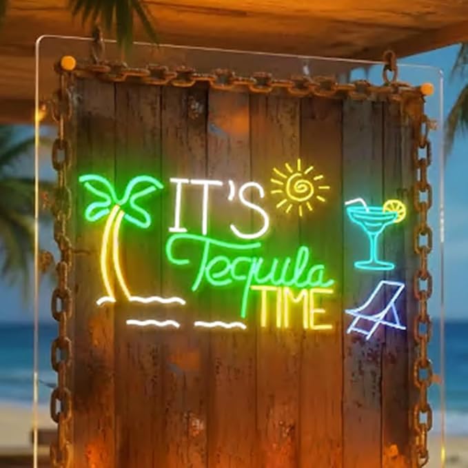 It’s Tequila Time Custom Neon Sign | Outdoor Waterproof Bar Deco | Personalized - Image 3