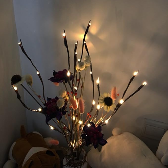 3 Pack Warm White Lighted Branches 60 LED Twig Lights Lighted Plants Artificial - Image 4