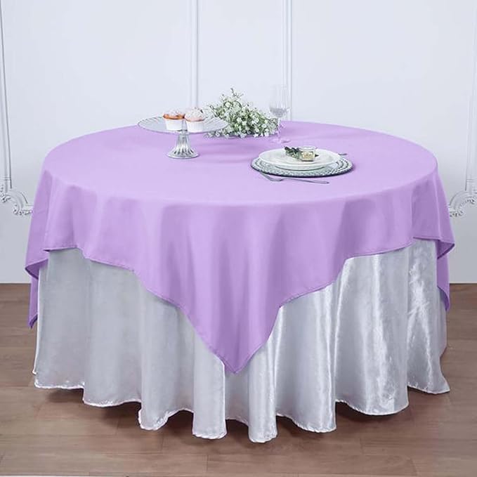 Efavormart 54x54 Lavender Wholesale Linens Seamless Polyester Square Tablecloth - Image 3