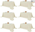 Fitable Ivory Rectangle Table Clothes, 6 Pack by Fitable