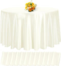 fani 12 Pack 120 Inch Ivory Satin Tablecloth by fani