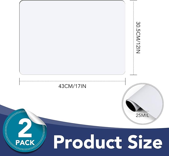 DIYMAG 2Pcs 17x12 Inch Blank Car Magnets, Flexible Magnetic Bumper Sticker Set - Image 2