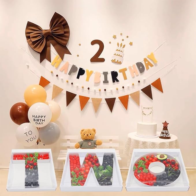 12" Fillable Cardboard Letter Charcuterie Gift Cupcake Box - Image 4